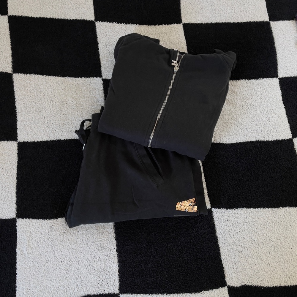 Black Zip-Up Women's Top
